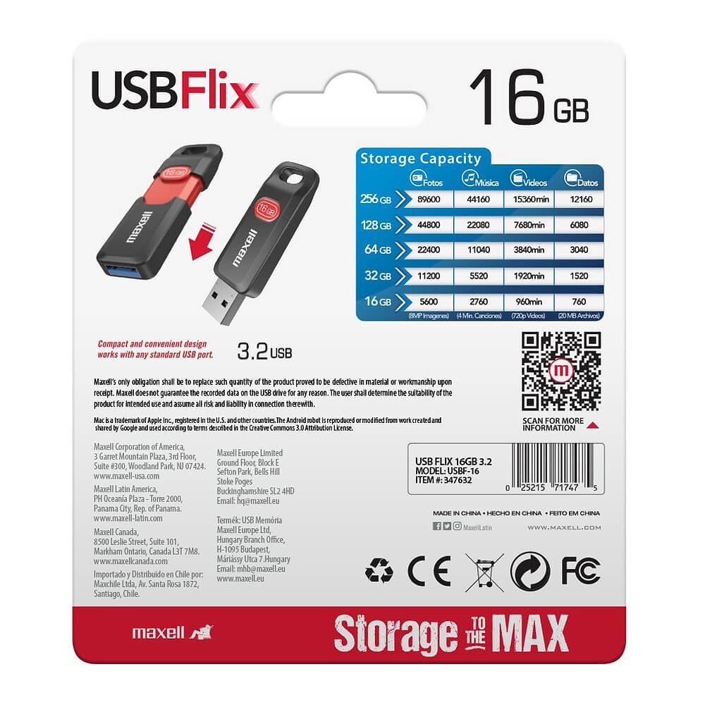 Pendrive Maxell Flix 16gb 3.2 image number 2.0