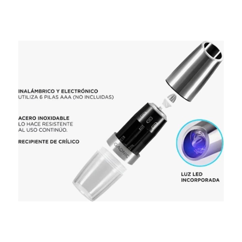 Molinillo Pimentero Electrico Gadnic Moledor Con Luz Led image number 2.0