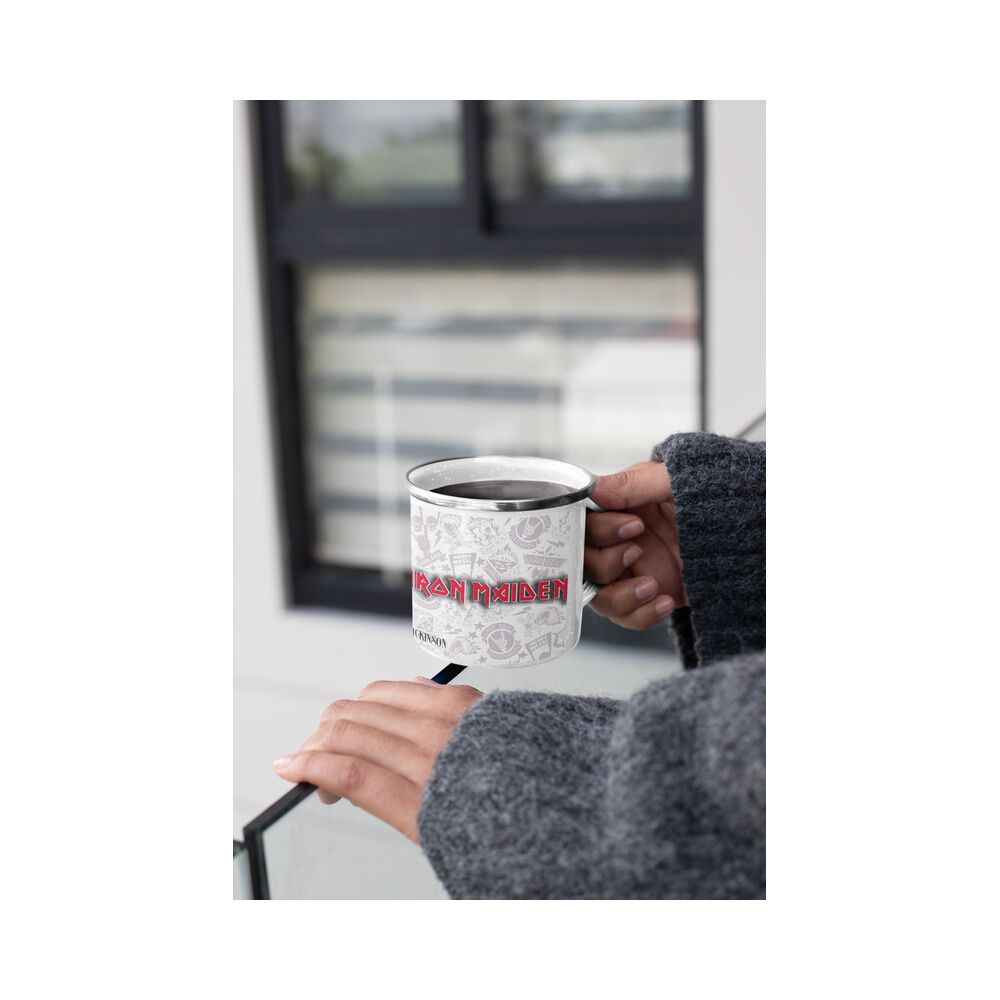 Taza Enlozada Lechera Iron Maiden Bruge Dickinson Rock Music image number 3.0