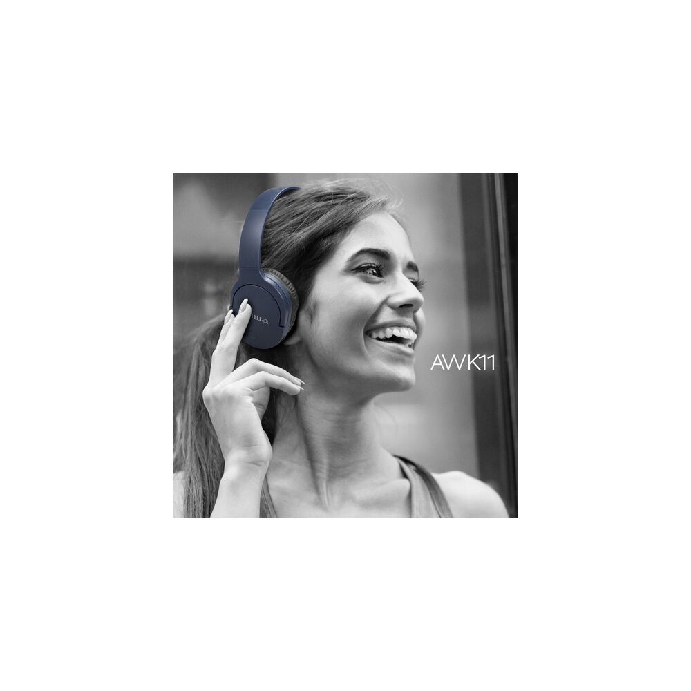 Aud&iacute;fonos Aiwa On-ear Bluetooth Micr&oacute;fono Aux Aw-k11b - Vc image number 1.0