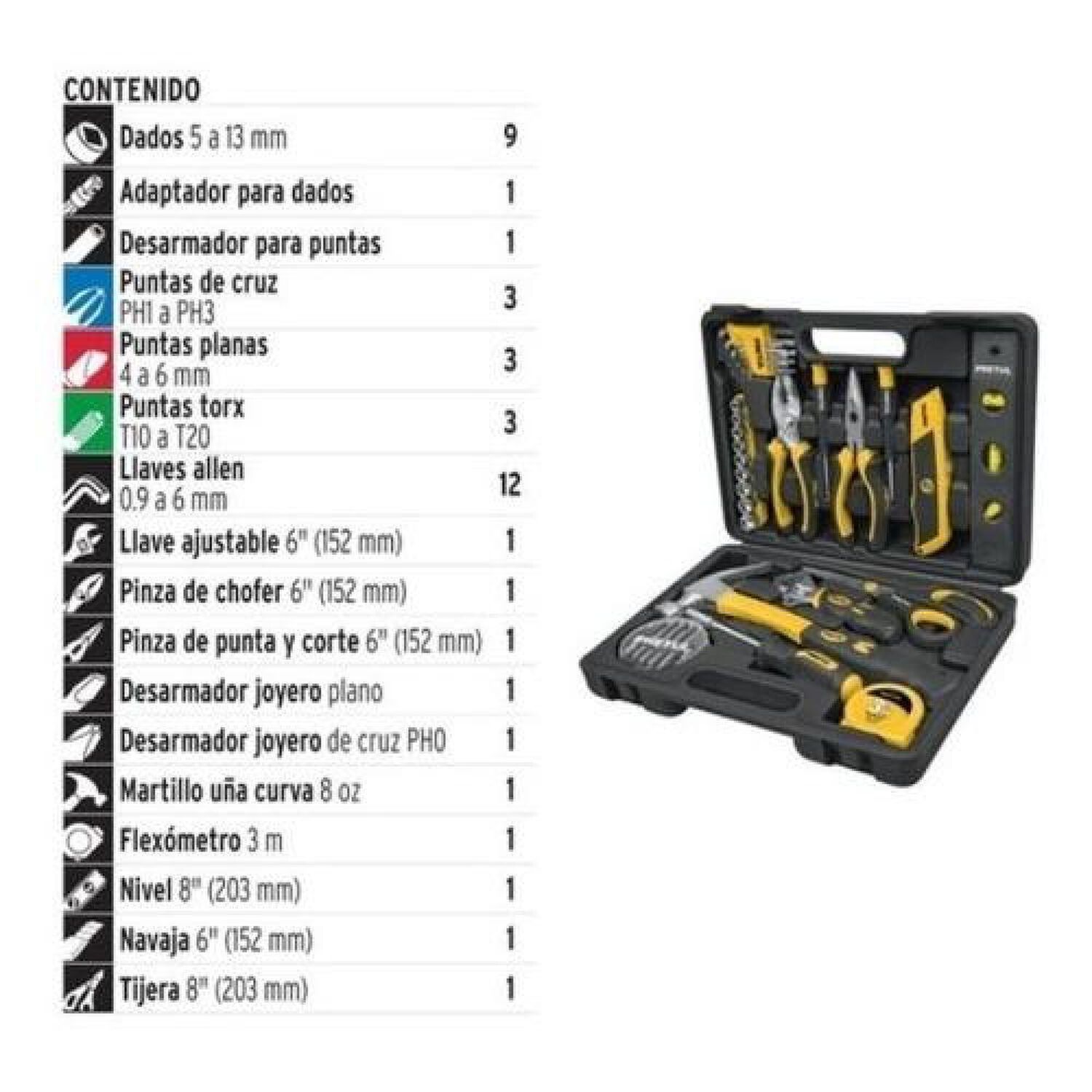 Set De Herramientas Comfort Grip, 42 Piezas, Pretul image number 1.0