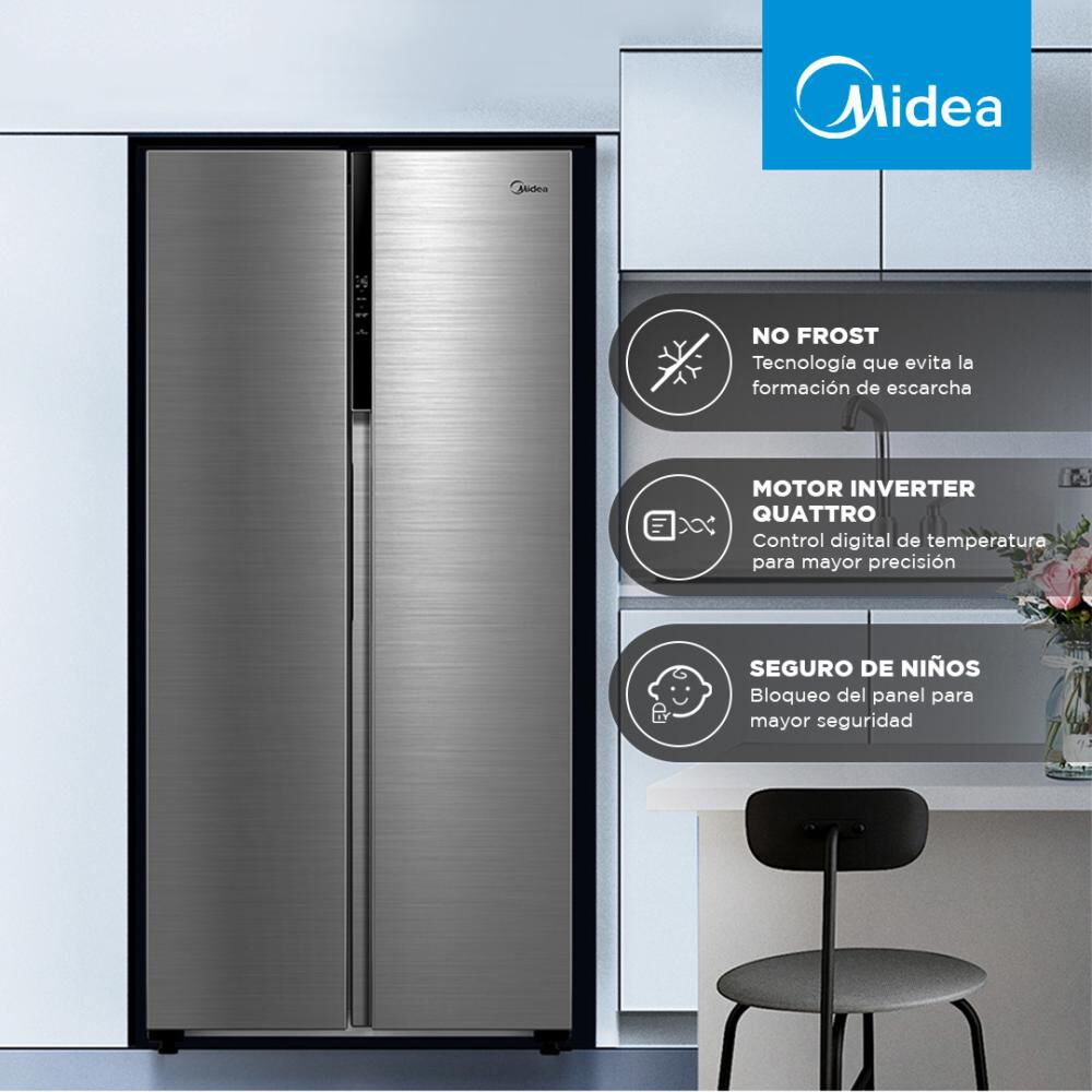Refrigerador Side by Side Midea MDRS619FGE46 / No Frost / 432 Litros / A+ image number 2.0