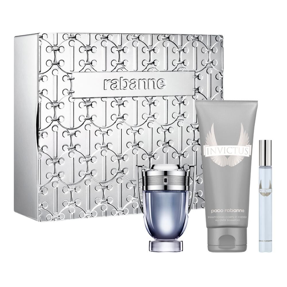 Set De Perfumería Hombre Invictus Paco Rabanne / 50 Ml / Edt + Shower Gel 100 Ml + Megaspritzer 10 Ml image number 1.0