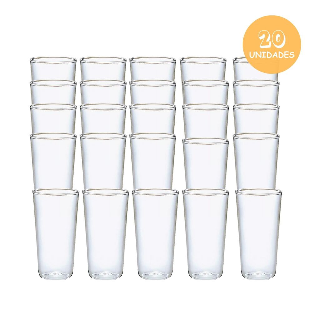 Pack 20 Vasos Desechables De 300ml Jugo Bebidas Multiuso image number 0.0