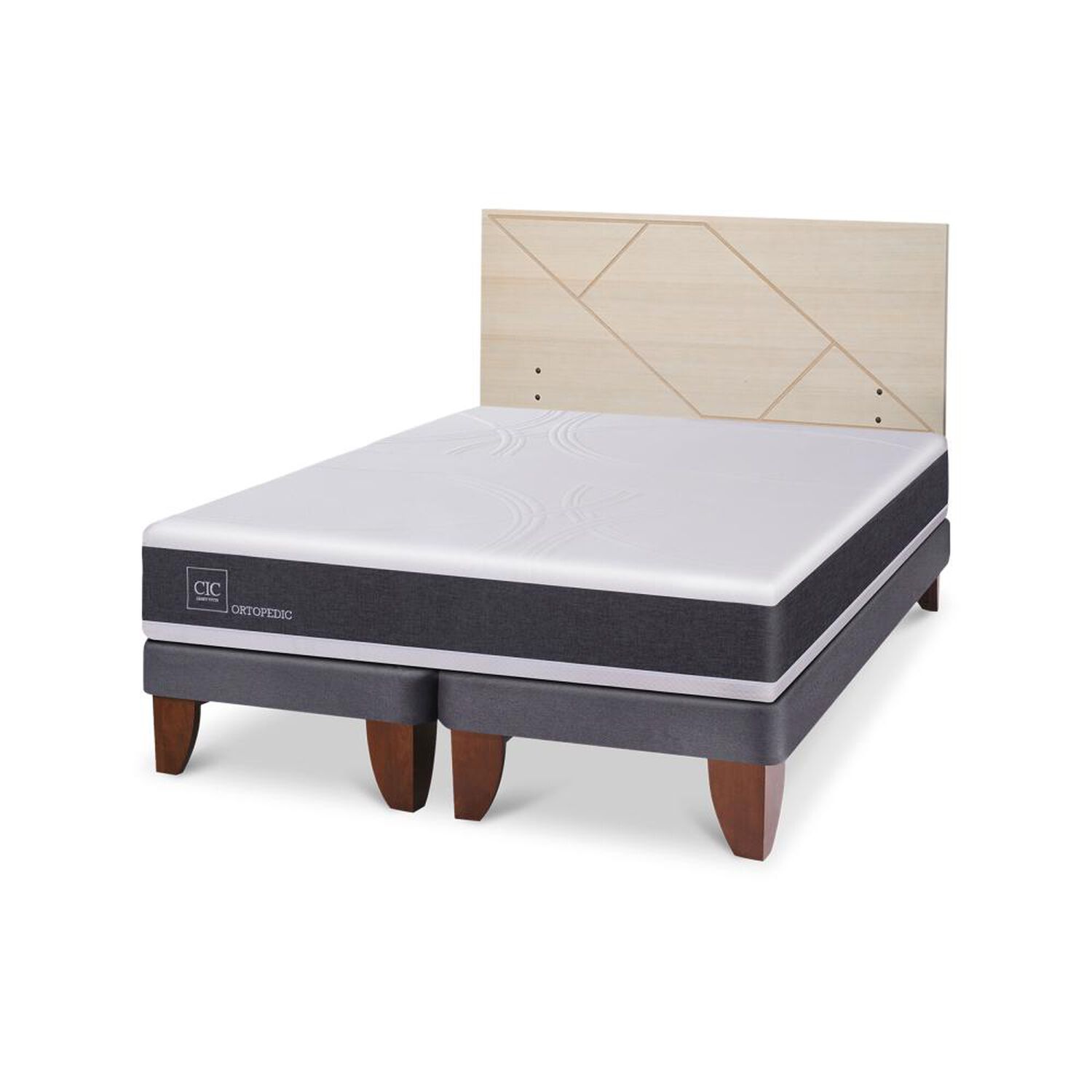 Cama Europea Cic Ortopedic / King / Base Dividida + Respaldo image number 3.0