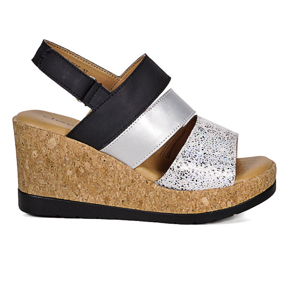 Sandalia Cuero Dava Negro image number 1.0