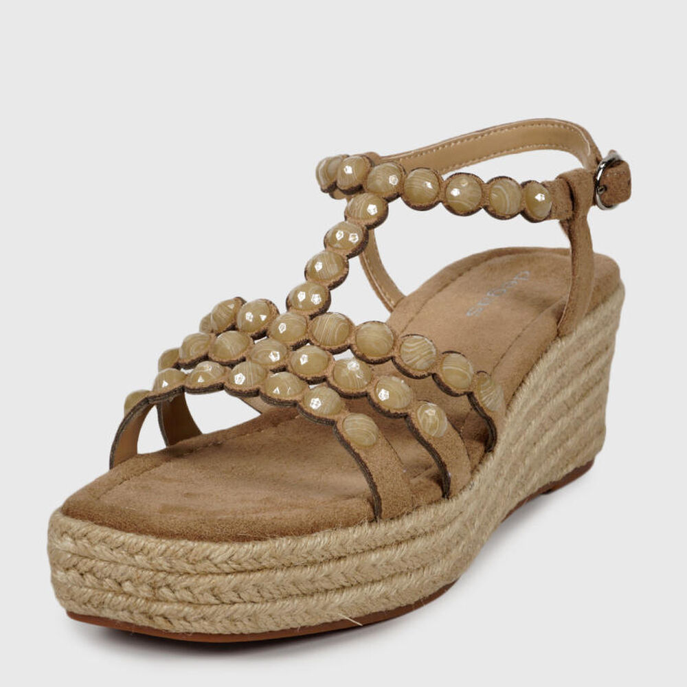 Sandalia Cuero Eunis Beige image number 4.0