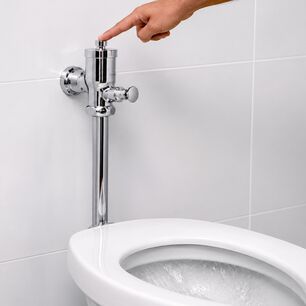 Flux&oacute;metro 1 Pulgada De Bot&oacute;n Inodoro Wc Con Tubo De Descarga Y Fittings Incluidos