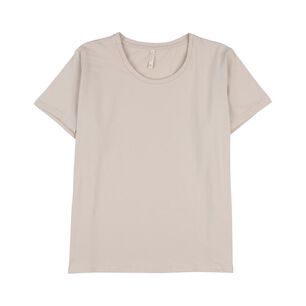 Polera Lisa Full Color Manga Corta Cuello Redondo Mujer Geeps