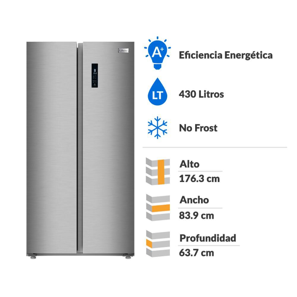 Refrigerador Side by Side Libero LSBS-467NFI / No Frost / 430 Litros / A+ image number 1.0