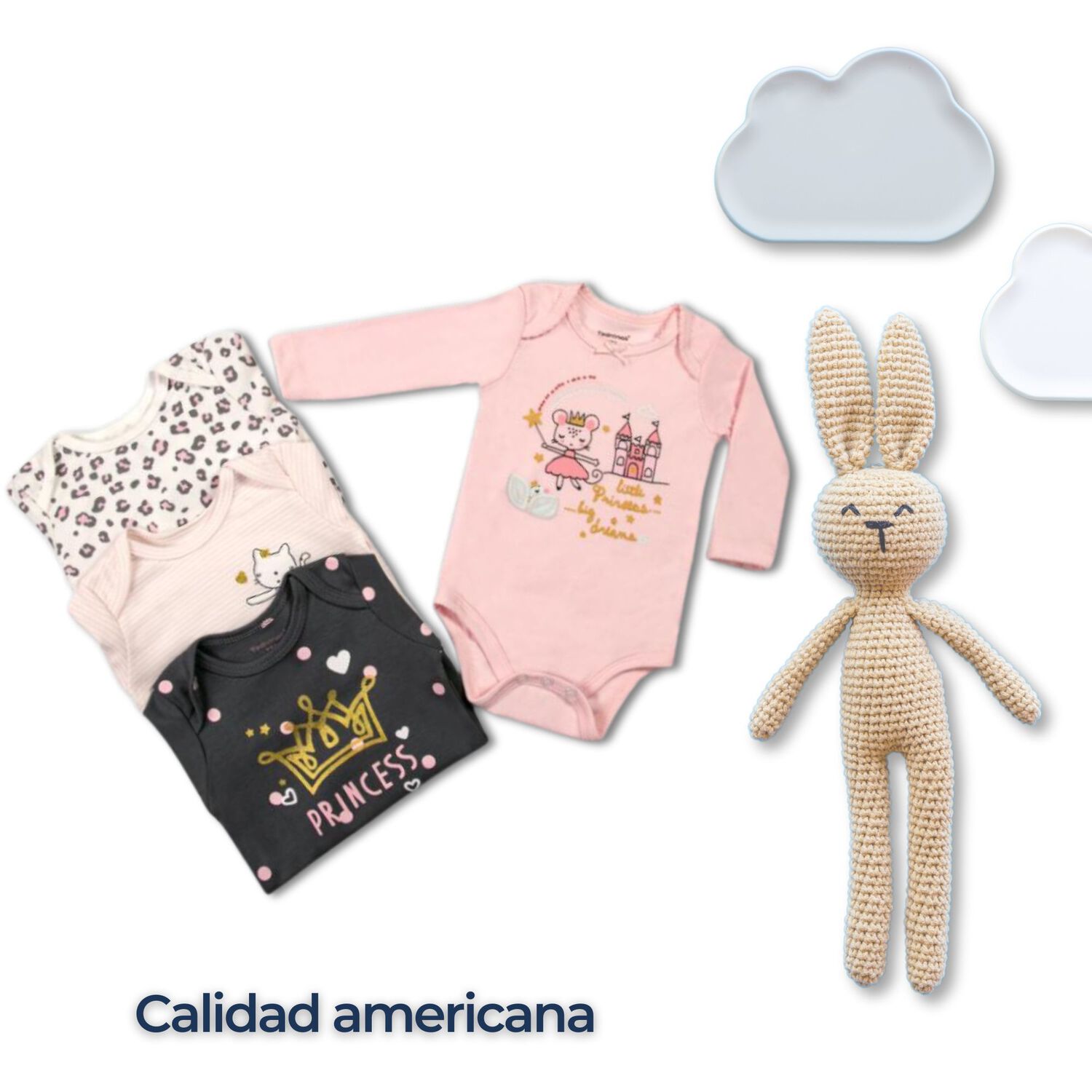 Pack 4 Bodys Ni&ntilde;a Manga Larga Tedmimak 100% Algod&oacute;n Princess Pink image number 5.0
