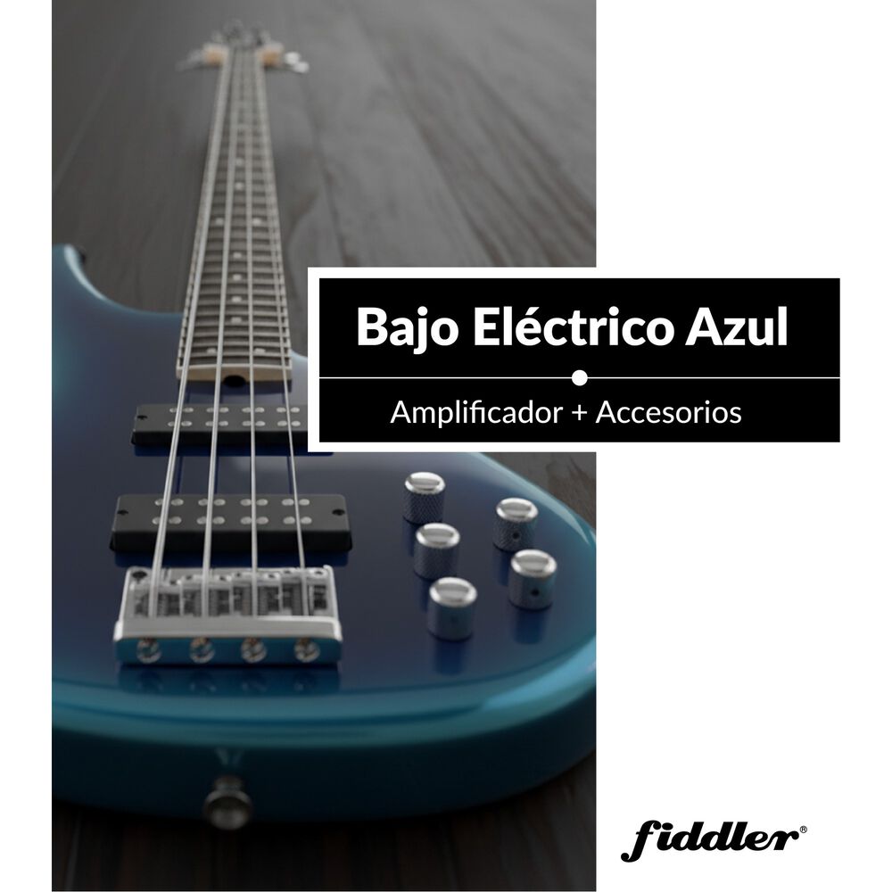 Bajo El&eacute;ctrico Azul Fiddler + Amplificador 20 W image number 7.0