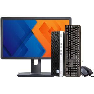 Kit Monitor + Pc Hp 600 G4 Sff (i5-8va 16gb 512gb Ssd) Reacondicionado Grado A