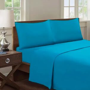 Juego De S&aacute;banas 1.5-188 Hilos Celeste