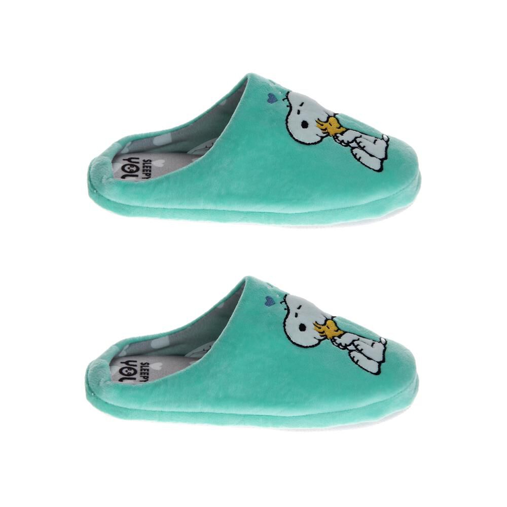 Pantufla Mujer Love You Mint Snoopy image number 2.0
