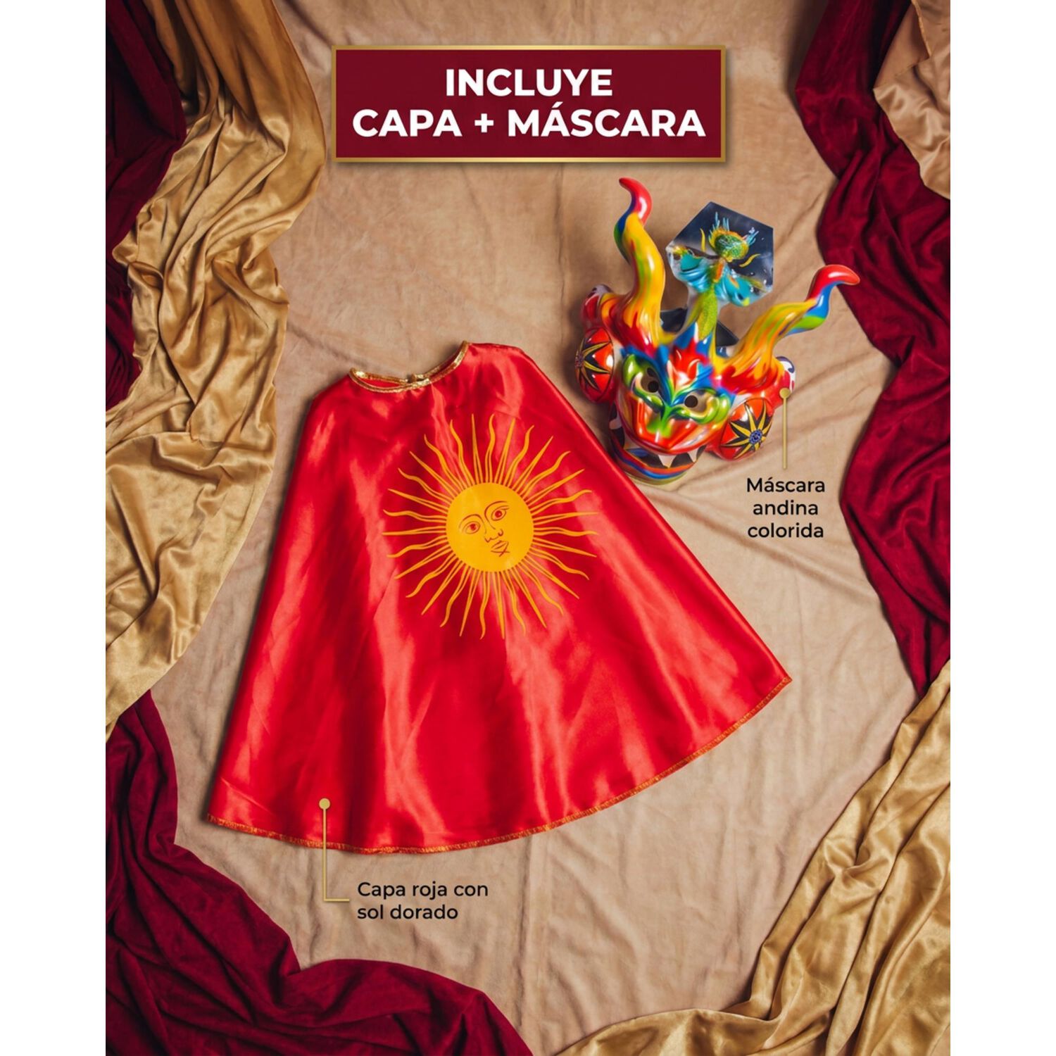 Capa La Tirana Caporal Traje Tipico Nortino Infantil image number 3.0