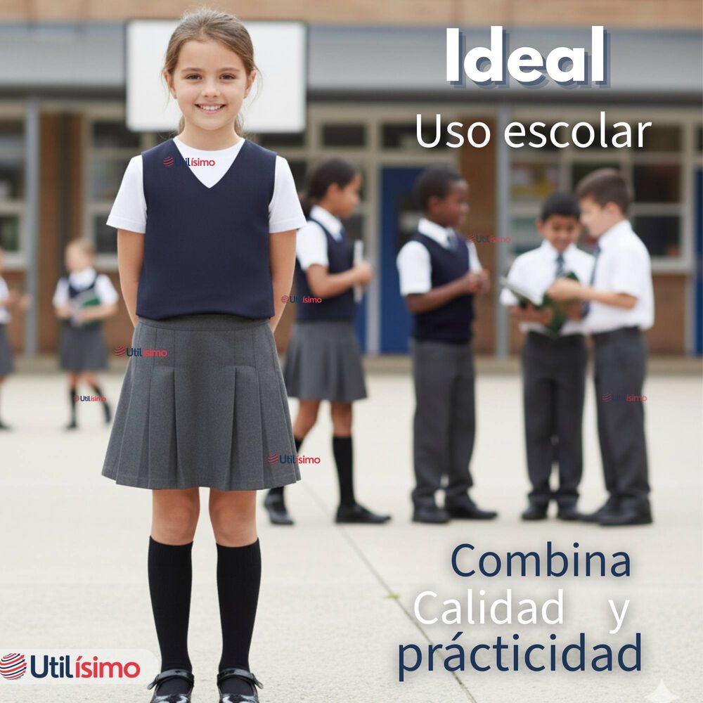 Pack 3 Faldas Escolar Color Gris Para Ni&ntilde;as image number 4.0