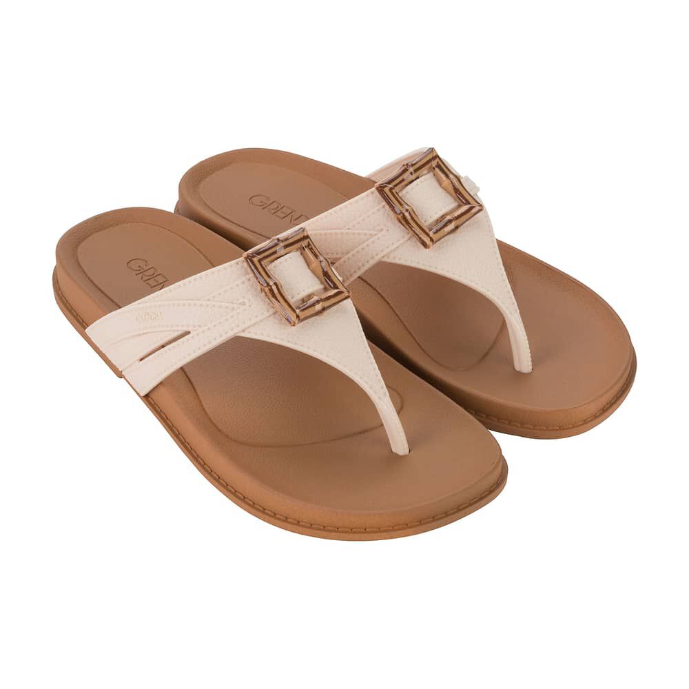 Sandalia Mujer Hueso Abracar Grendha image number 0.0