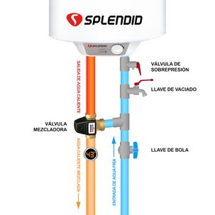 Pack Termo El&eacute;ctrico 30l Mural + V&aacute;lvula Mezcladora 1/2