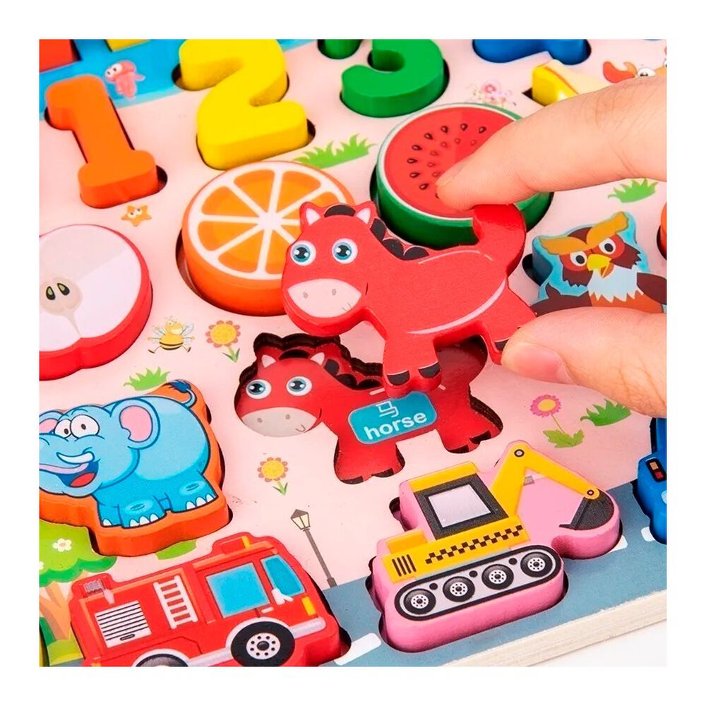 Juego Educativo Tablero Pesca Letra N&uacute;mero Animal Para Ni&ntilde;os image number 3.0