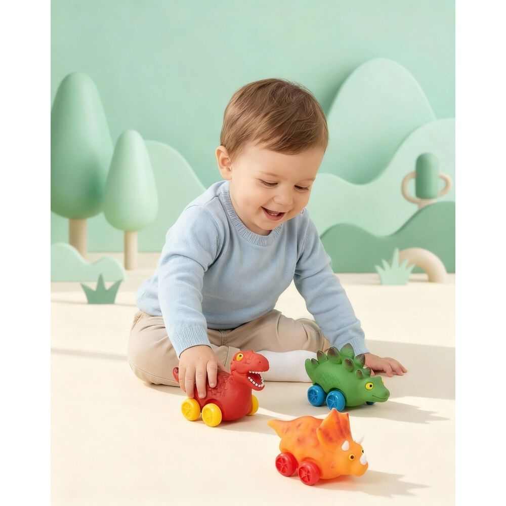 Pack Juguetes Autos De Dinosaurios Para Ni&ntilde;os image number 1.0
