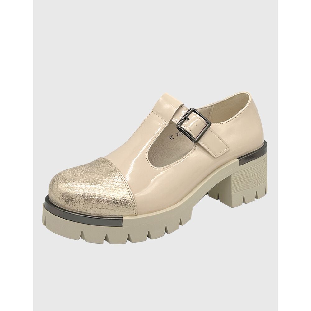 Zapato Para Mujer Con Taco Bajo Mary Jane Blanco image number 0.0