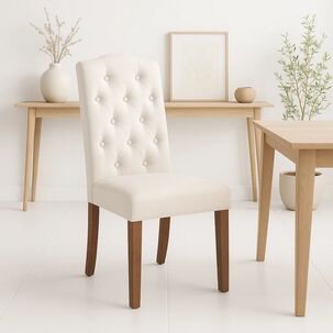 Silla De Comedor Acolchada Madera Elegance