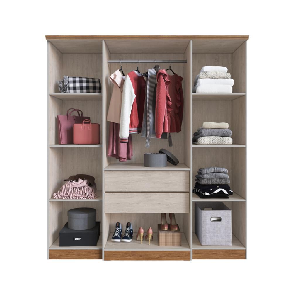 Clóset Home Mobili Closet 4 Puertas Miami / 4 Puertas / 2 Cajones image number 2.0