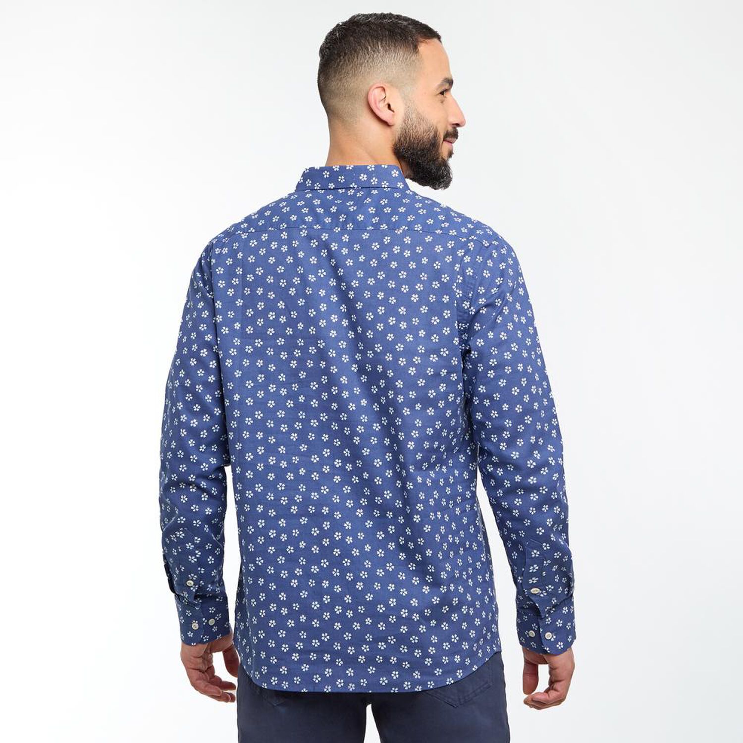 Camisa Lino Slim Fit Manga Larga Hombre Az Black image number 3.0