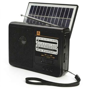 Radio Solar Recargable Multibanda Am/fm/ Sw/mp3/sd/ Linterna