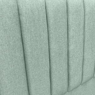 Respaldo De Cama Tubular Vertical Lino Verde Jeans 1 Plaza