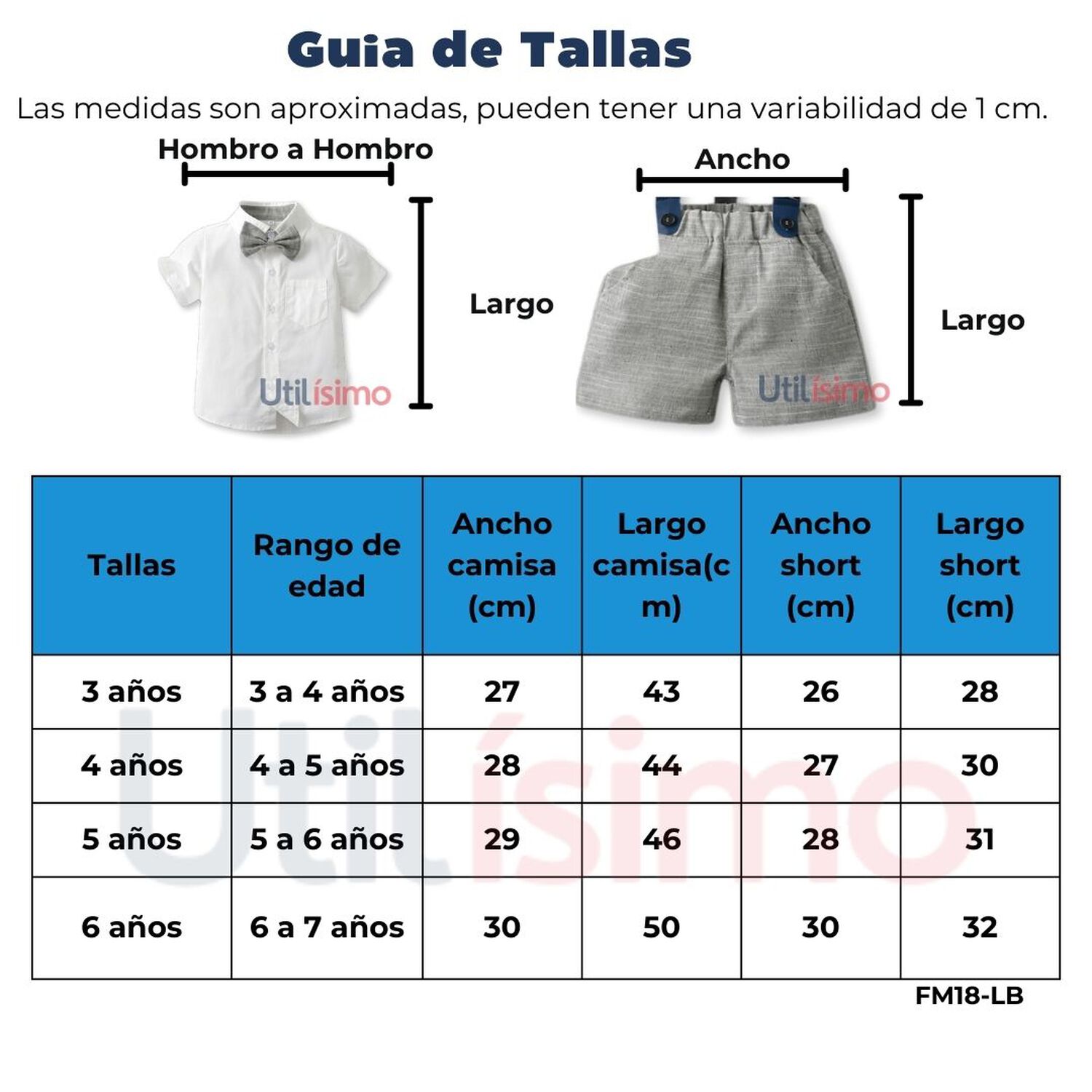 Conjunto De Vestir Con Corbat&iacute;n Y Pantal&oacute;n Corto Ni&ntilde;o 3 A 7 A&ntilde;os Gray image number 1.0