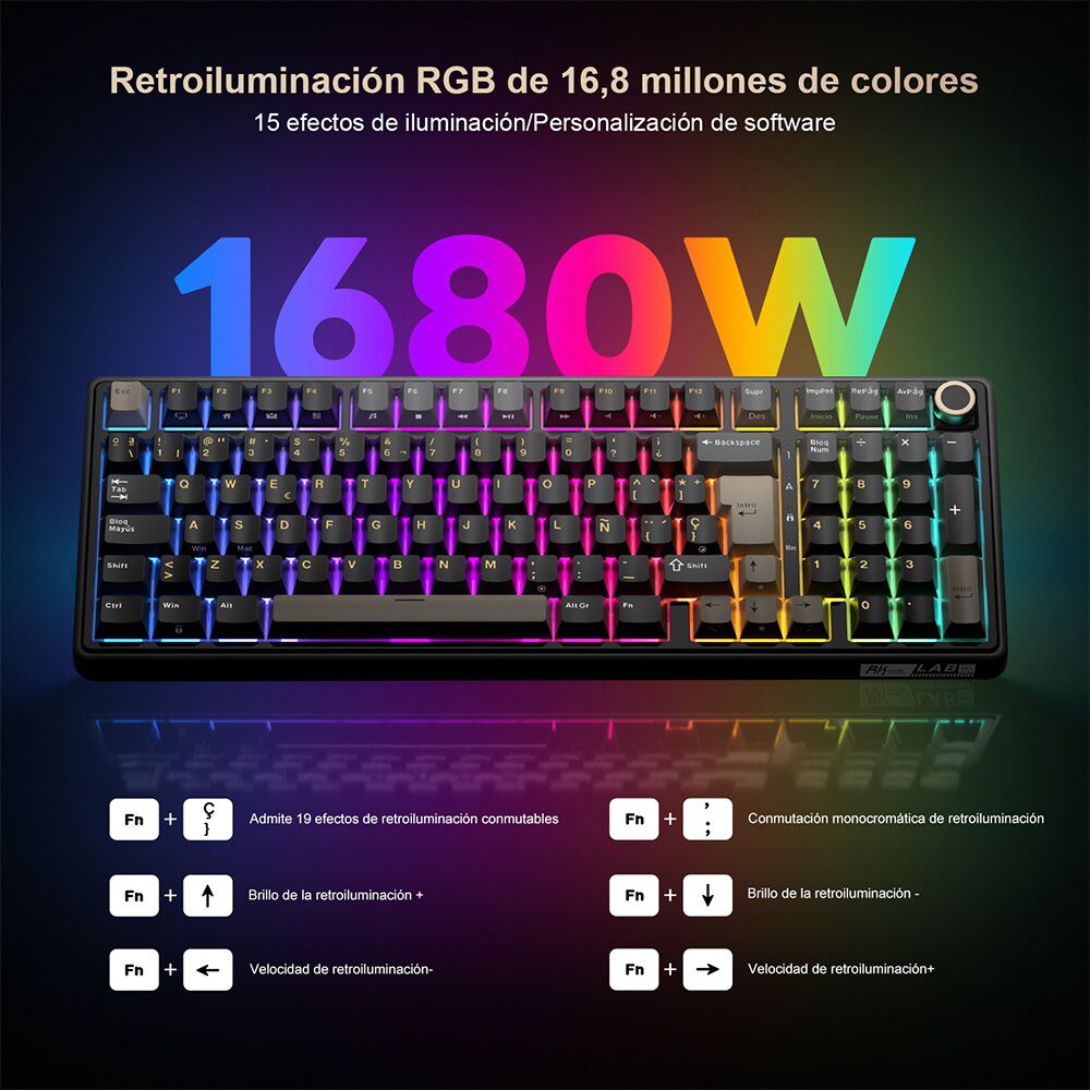 Teclado Mec&aacute;nico Rk R98pro Phantom 98% Espa&ntilde;ol Royal Kludge image number 5.0