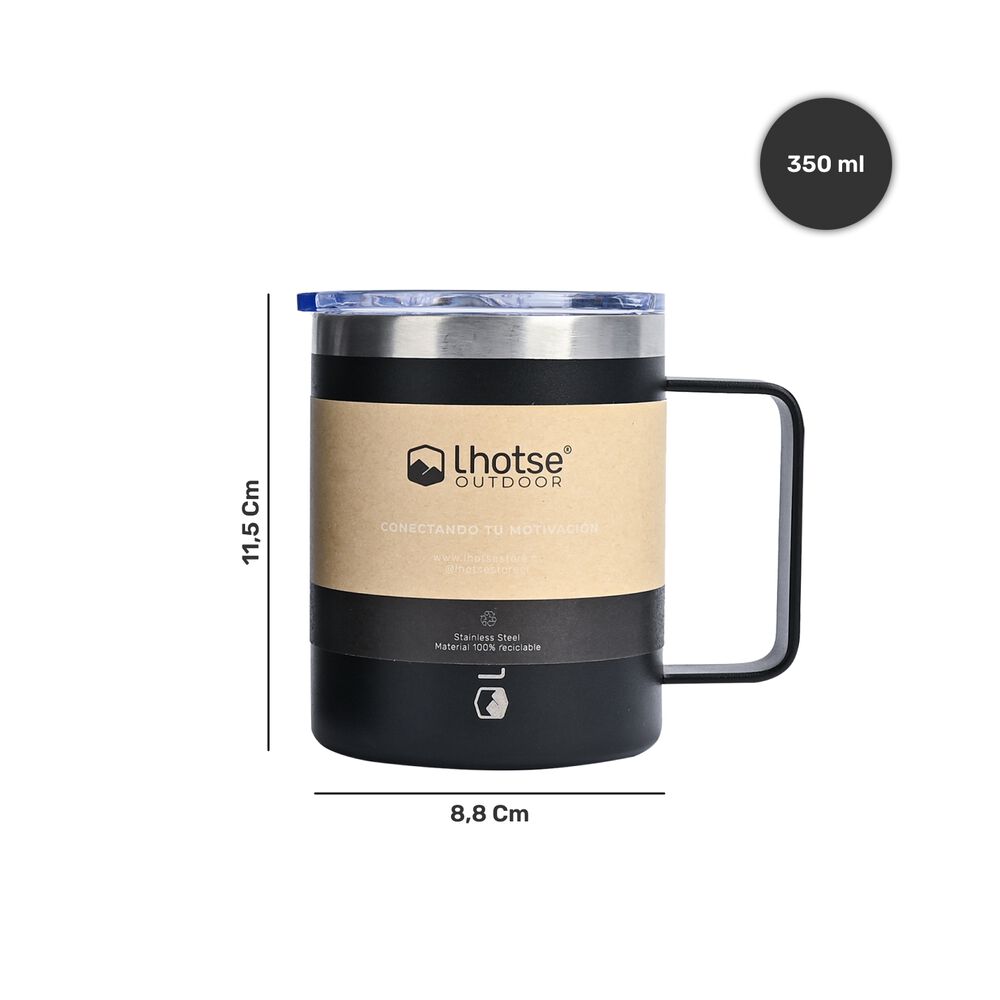 Taza Térmica Insulada Camping 350ml Black image number 3.0