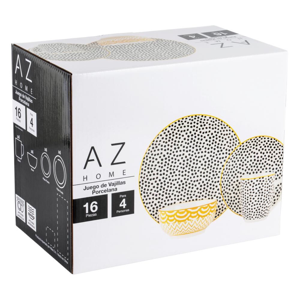 Juego De Vajilla Azhome Puntos / 16 Piezas / 4 Personas image number 2.0