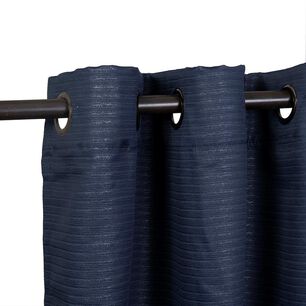 Set Cortina Blackout Emb. 8pzas Arg. 140x220 Azul Marino Frutillar