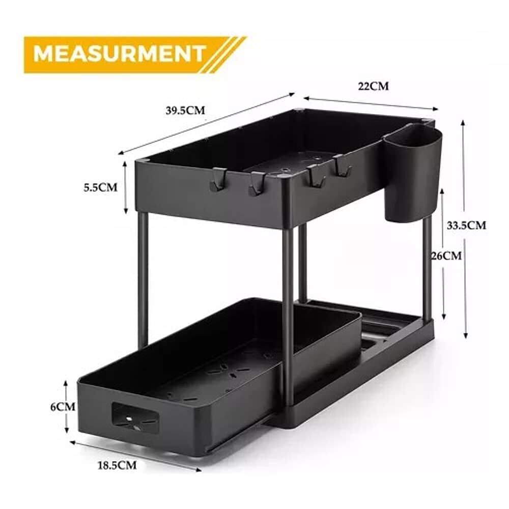 2 Piezas 2 Niveles Organizador Multifuncional Ba&ntilde;o Cocina image number 2.0