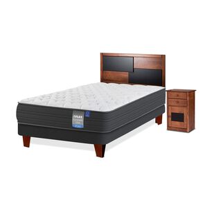 Cama Europea Flex Europedic Dual / 1.5 Plazas / Base Normal + Set De Maderas