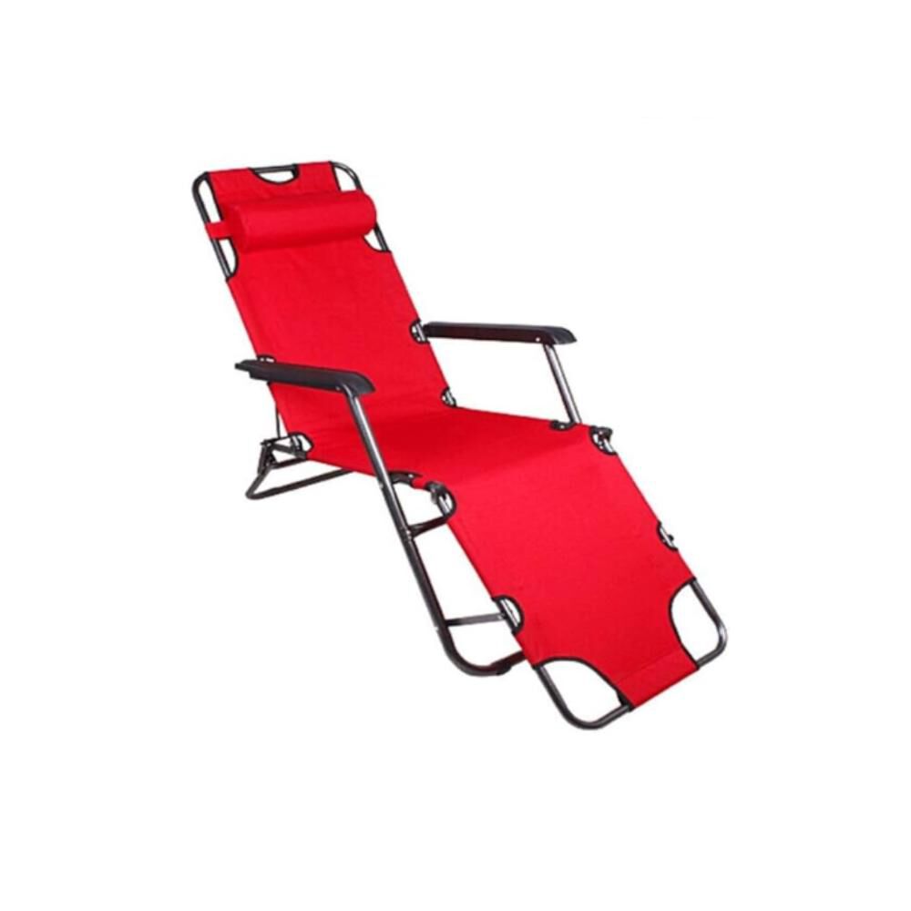 Silla De Camping Plegable Cama Reclinable Reposera Portátil image number 0.0