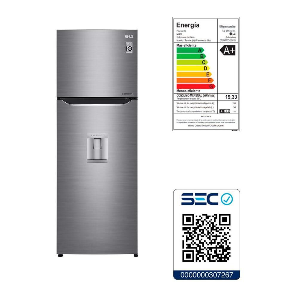 Refrigerador Top Freezer LG GT29WPPDC / No Frost / 254 Litros / A+ image number 11.0
