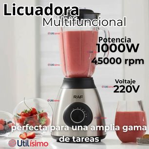 Licuadora Juguera Multifuncional 2 En 1 Picadora Jarra De Vidrio 1000w De Potencia