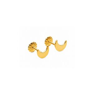 Aros Luna 5mm Oro 18k Nacional 0.70 Gr Dorado Mujer Regalo