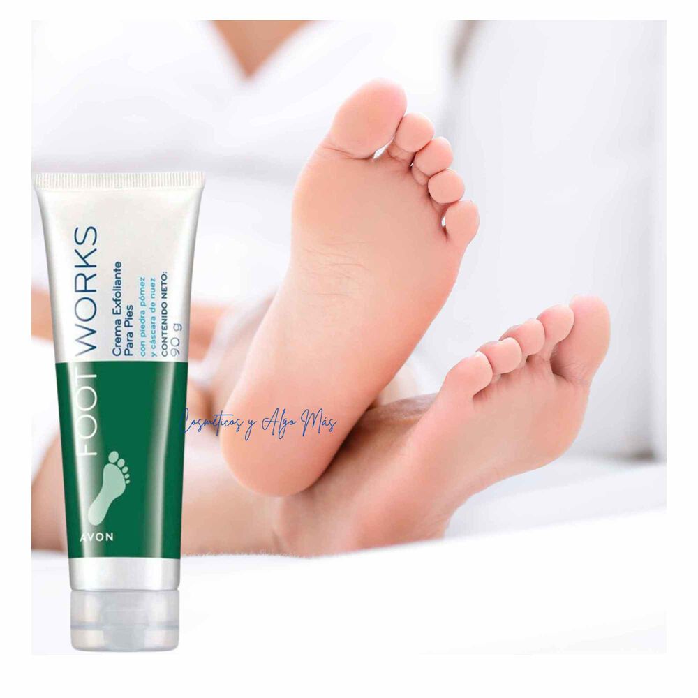 Crema Exfoliante Con Piedra Pomez Y Cascara D Nuez Avon Foot Works 80g image number 0.0