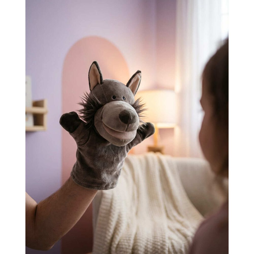 Peluche Titere Animal Zorro Vaca Leon Oveja Rana Lobo image number 11.0