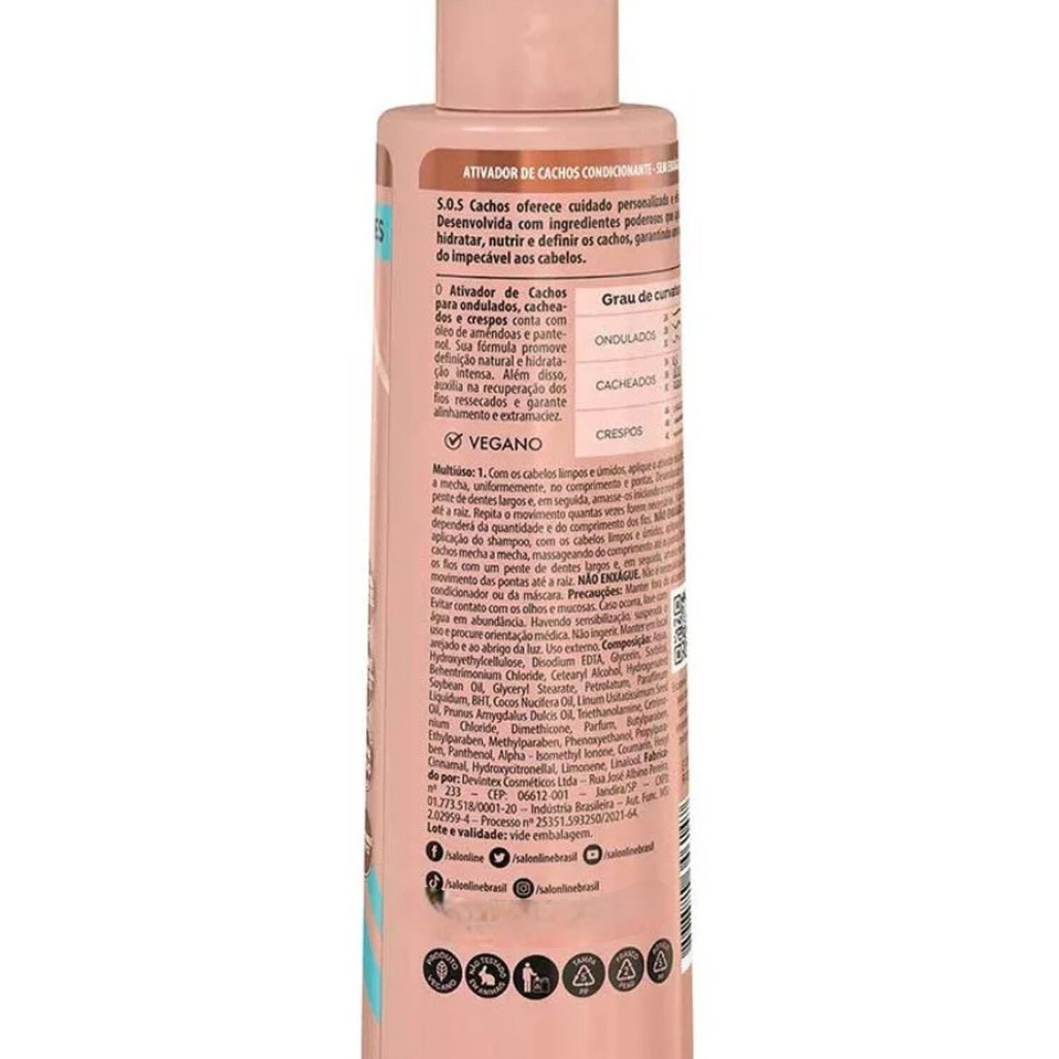 Sos Activador Rizos Leves Oleo De Almendras 300ml Salon Line image number 1.0