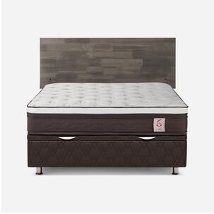 Cama Ba&uacute;l Rosen New Style 6 / 2 Plazas / Base Normal + Respaldo