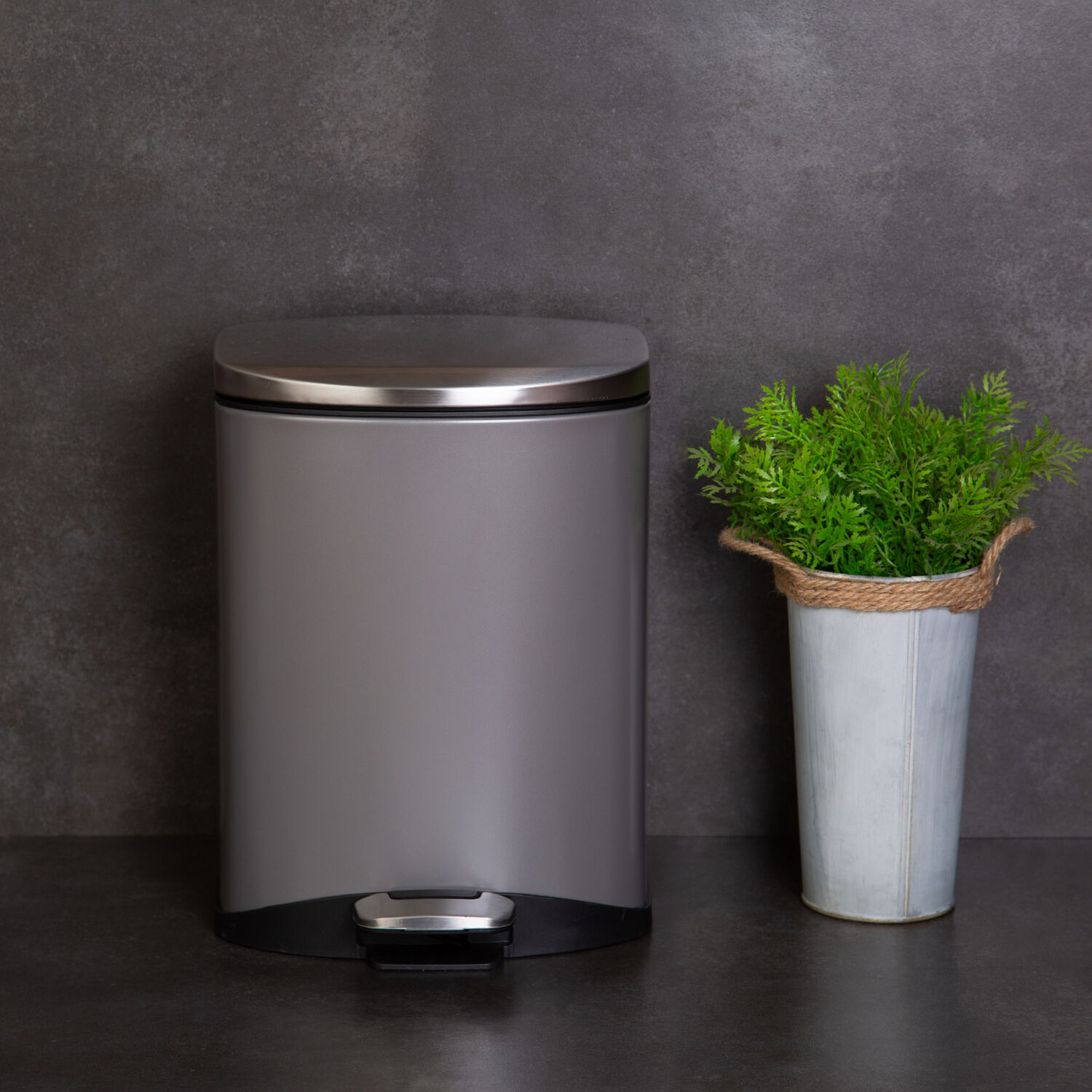 Basurero Eko Soft Grey 6lt image number 2.0