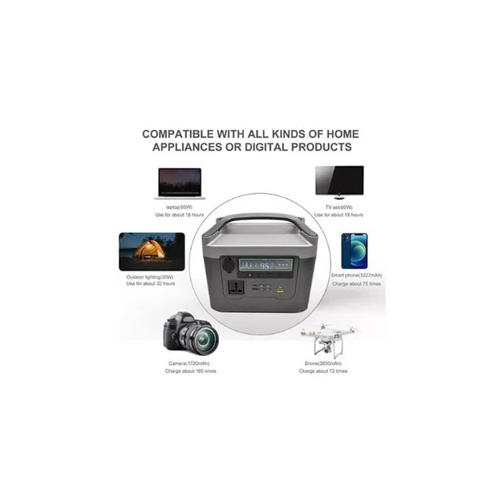 Generador El&eacute;ctrico Solar Energ&iacute;a Port&aacute;til 600w Banco De Energ&iacute;a Multi Expansi&oacute;n image number 3.0