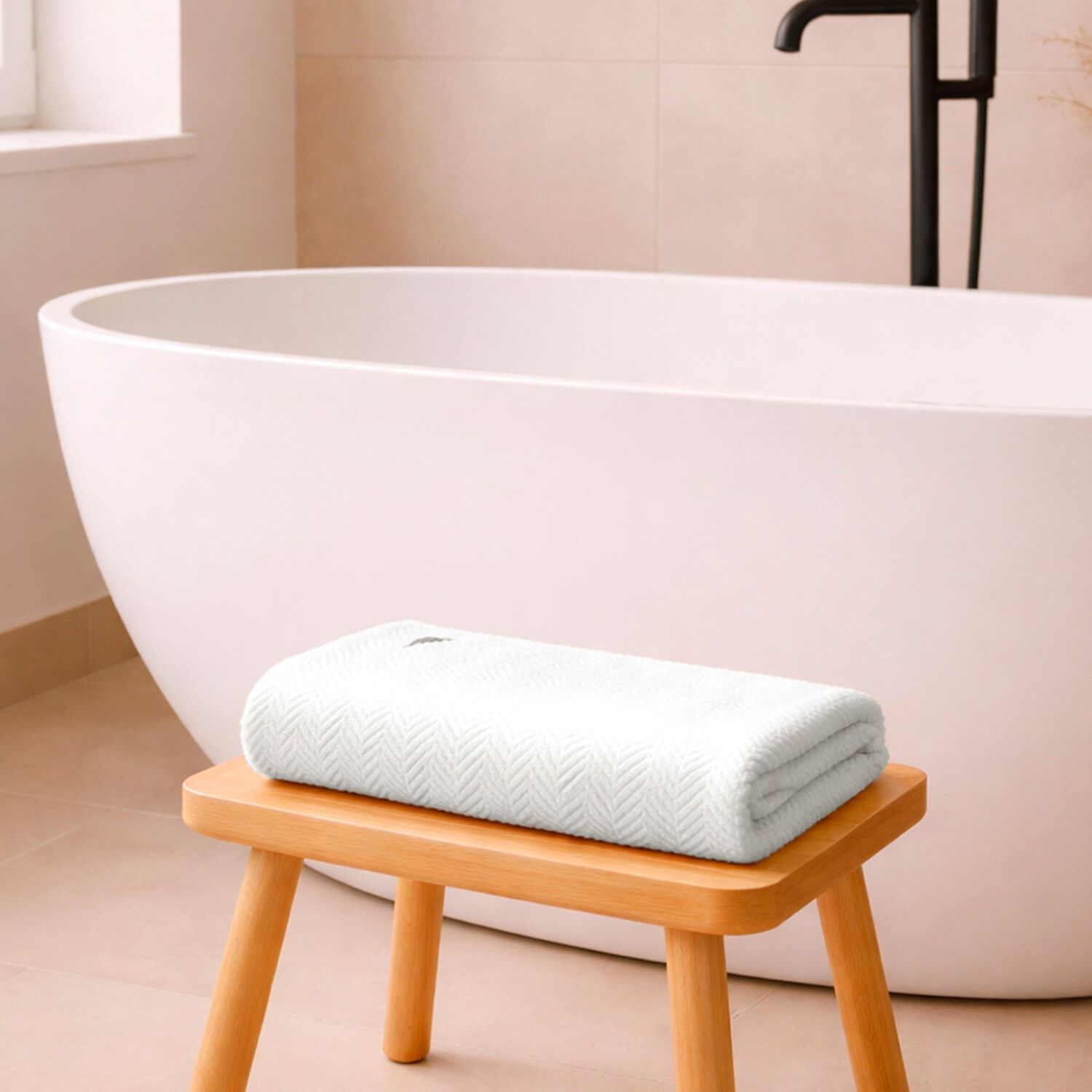 Toalla De Ba&ntilde;o Cuerpo Vis Nautica Home 100% Algod&oacute;n Suave 76x137cm Blanca image number 0.0