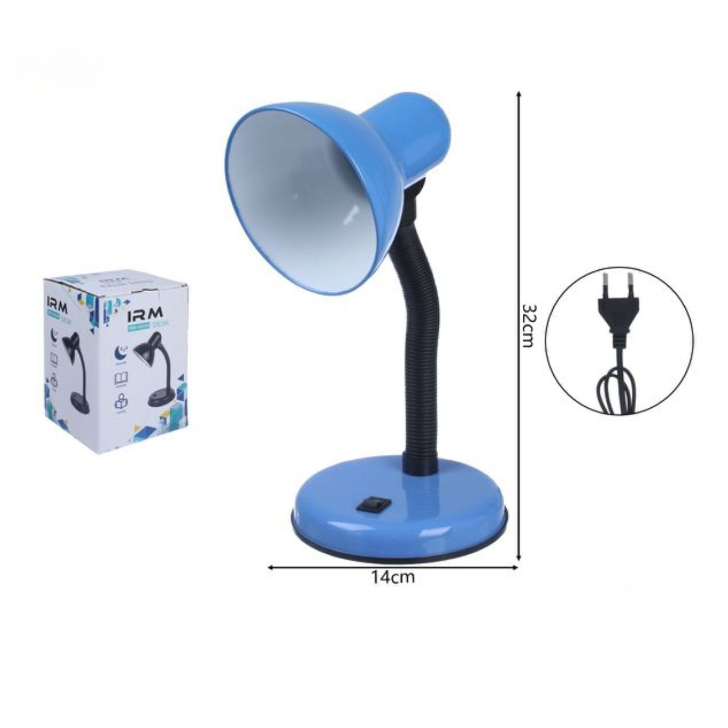 L&aacute;mpara Escritorio Led Flexible Direccional Base Luz Led Negro image number 2.0